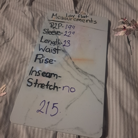 Bluenotes Button Up Striped Blouse with Embroidered Flowers XS - Picture 8 of 8